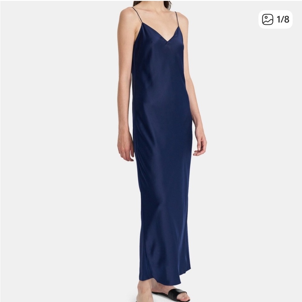 Theory Easy Slip Dress in Bright Navy NWT